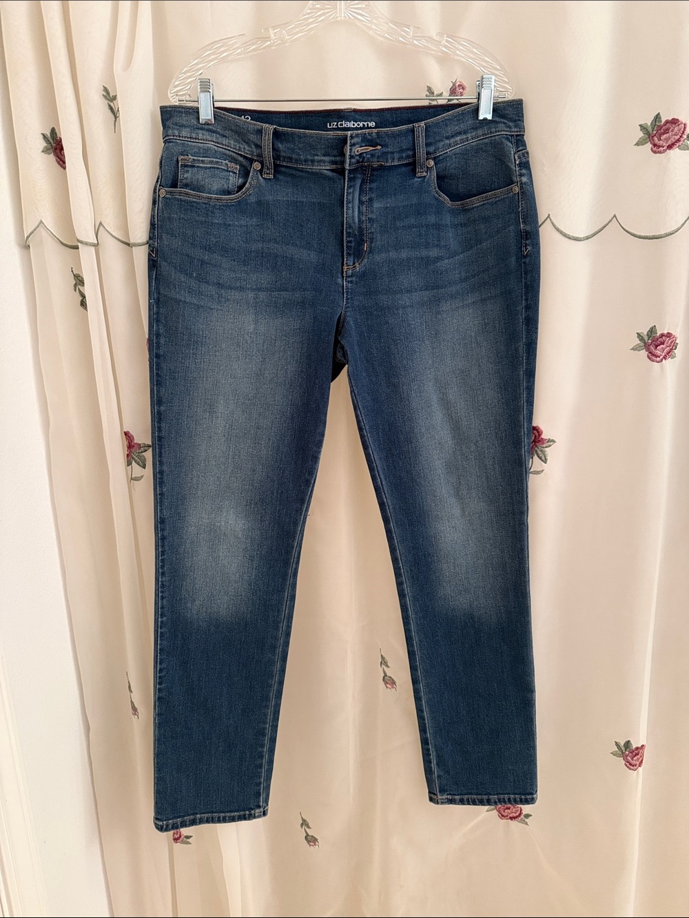 Liz Claiborne Indigo Straight Leg Stretchy Jeans